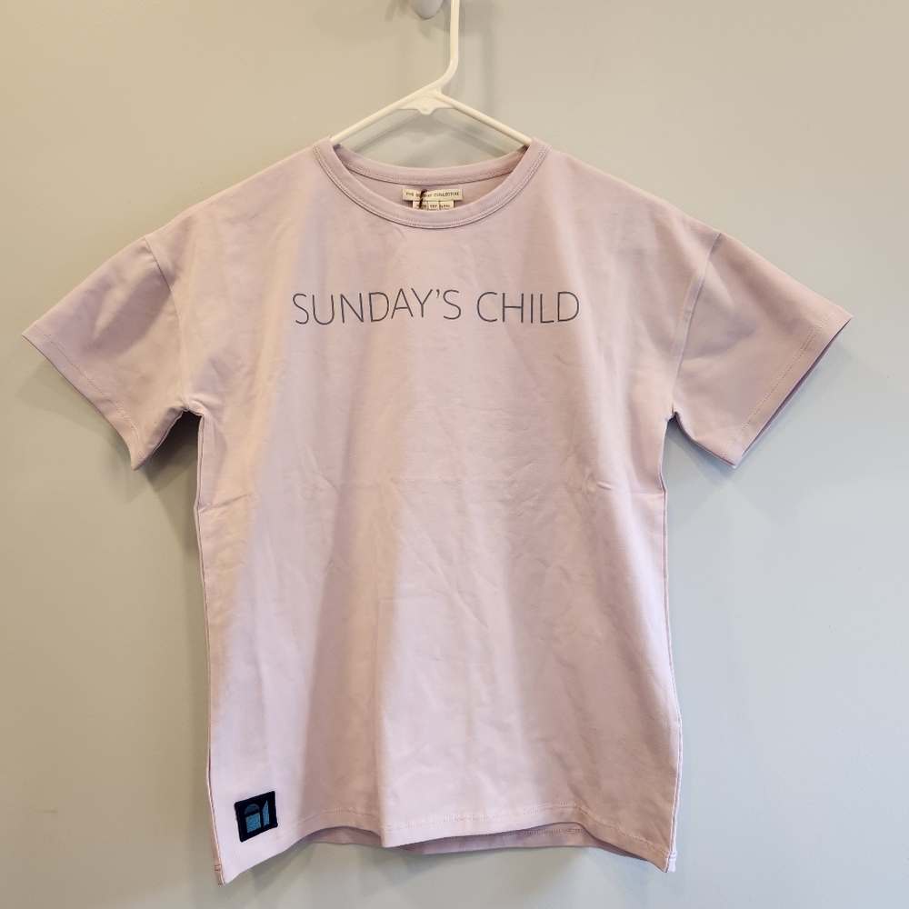 The Sunday Collective NWT Lavander Frost Short Sleeve Tee Kids Cotton